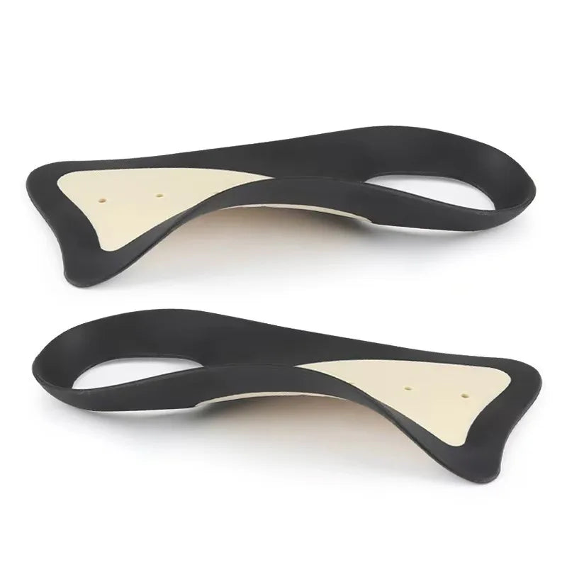 1Pair Large-area Protection Insole Thin Silicone Insoles Men Women Qme black