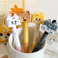 1 Cute Cat Gel Pen Black Ink Smooth Ballpoint Stress Relief Quick Qme 4pcs B