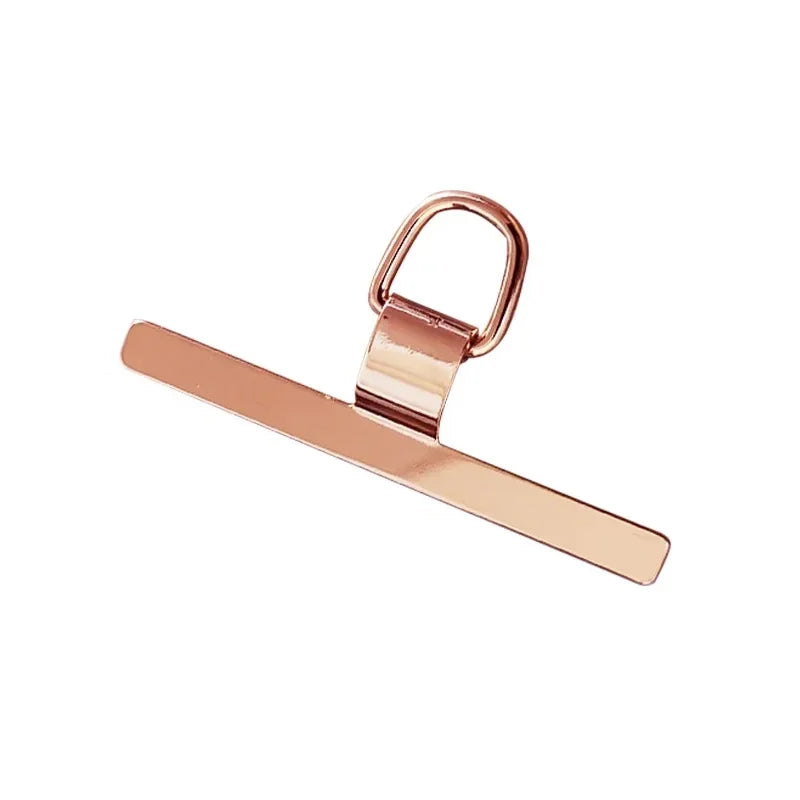 4pcs Stainless Steel Ultrathin Cellphone Lanyard Connectic Clip Hanging Strap Mobile Phone Safe Connect Piece Phone Accessories Qme 1pc style B