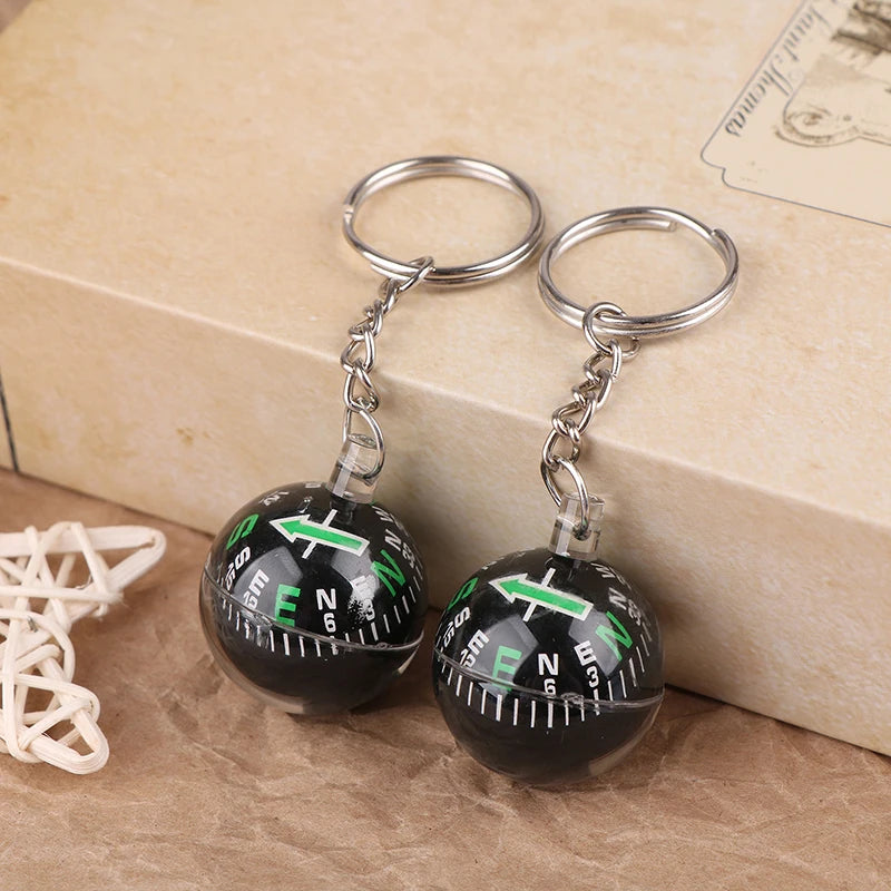 Portable Lightweight Emergency Compass Outdoor Survival Keychain Ball Qme