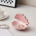 Shell Jewelry Tray Ceramic Clam Storage Ring Bracelet Earring Qme pink