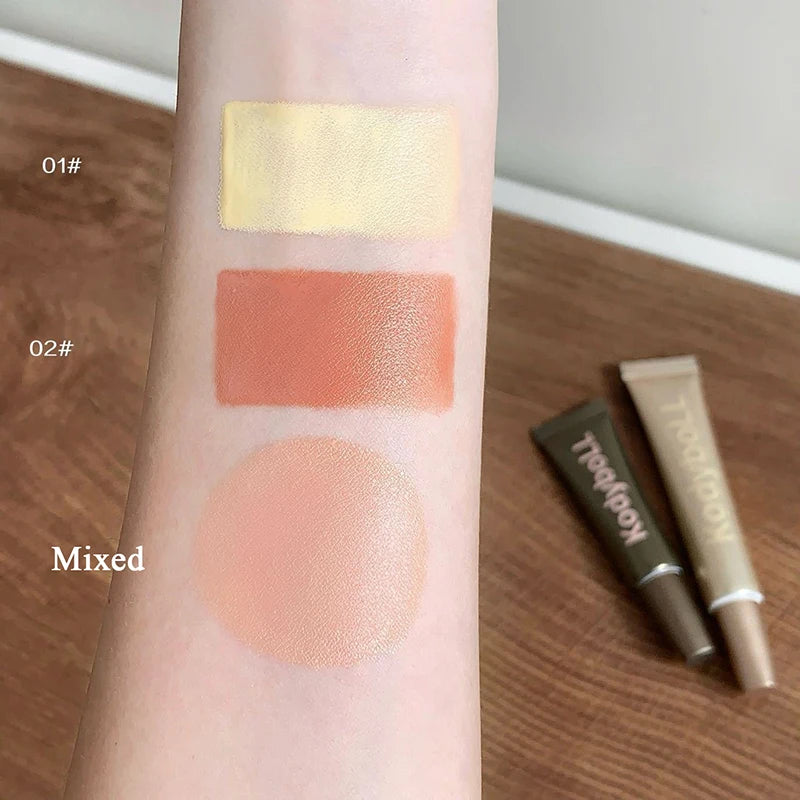 2 Colors Liquid Concealer, Waterproof Under Eye Corrector for Dark Circles Tear Trough, Full Coverage Spot Concealer Makeup Qme