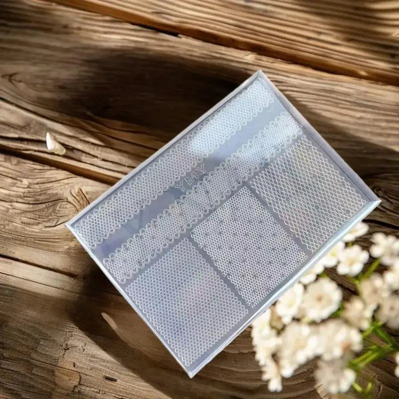 Silicone 3D Nail Moulds DIY Transparent Design Templates Lace Ribbon Qme