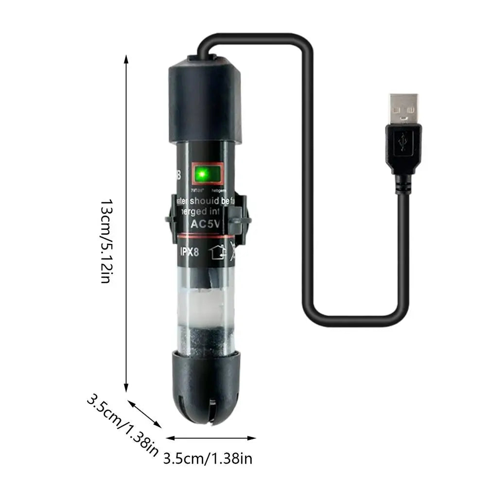 Heater Fish Tank Precision Temperature Control Waterproof Small USB Qme Black China Mainland