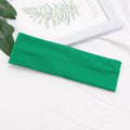 Cotton Solid Sports Headbands Gym Running Yoga Sweat Hair Bands Qme green