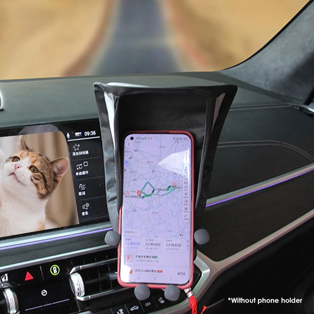 Phone Shade for Car Foldable Anti-Glare Universal Heat-Insulating Car Phone Sun Shade for Women Men Motorcycle SUV RV Sedan Qme