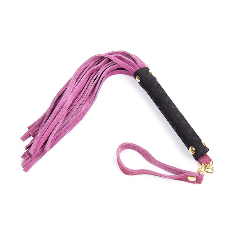 Pu Leather Pimp Whip Racing Riding Crop Party Flogger Hand Cuffs Qme