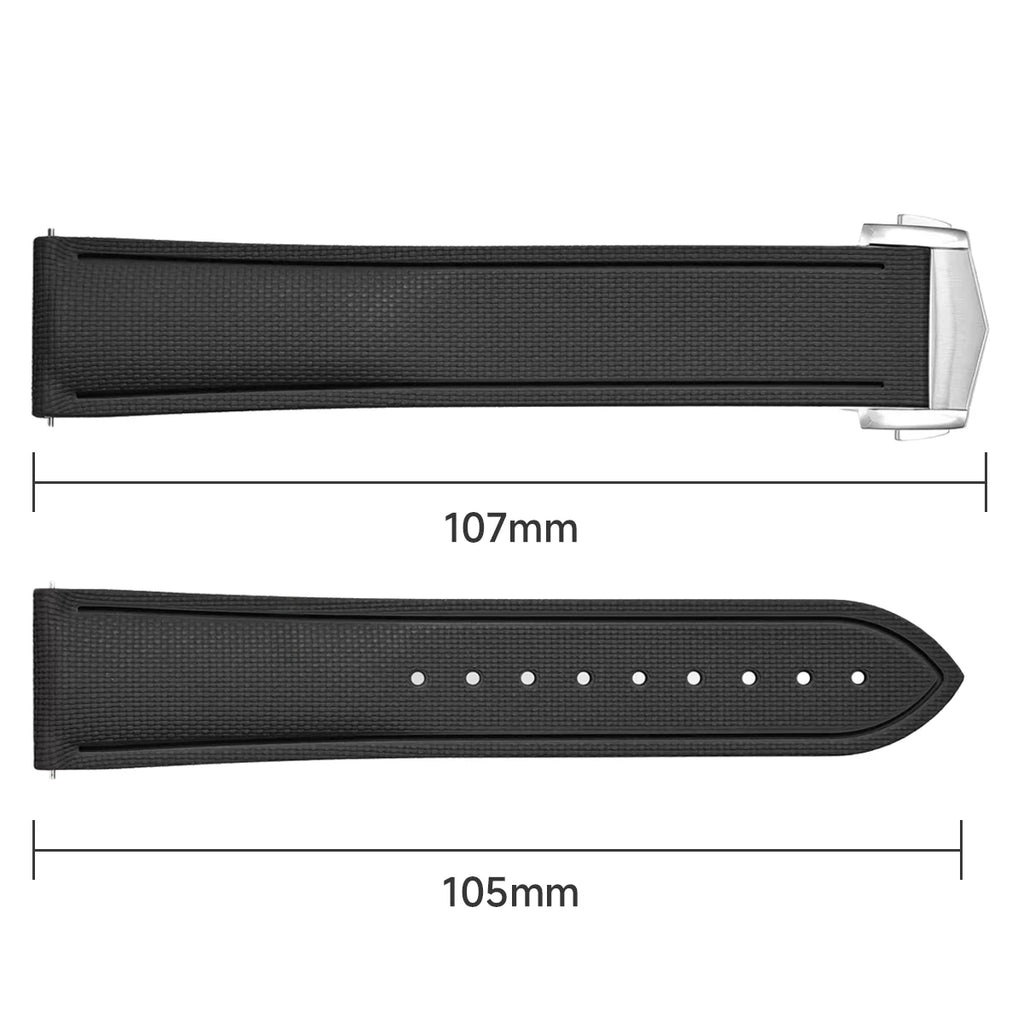 Fluoro Rubber Strap for Omega Seamaster 20mm 21mm 22mm FKM Quick Release Universal Watch Band Accessories for Rolex for Tudor Qme