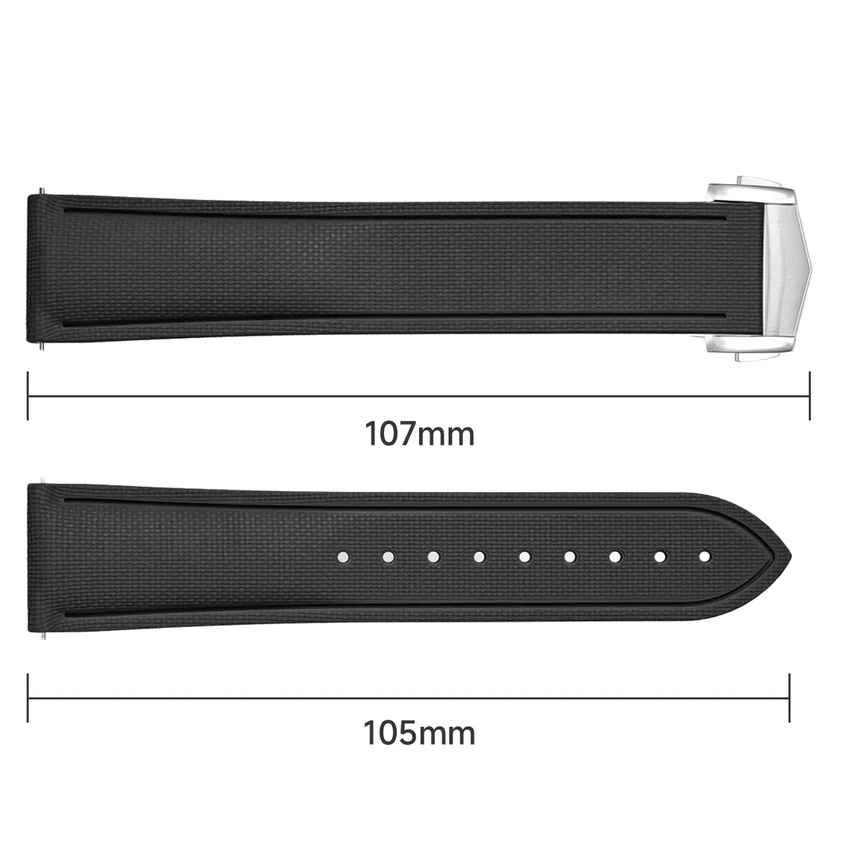 Fluoro Rubber Strap for Omega Seamaster 20mm 21mm 22mm FKM Quick Release Universal Watch Band Accessories for Rolex for Tudor Qme