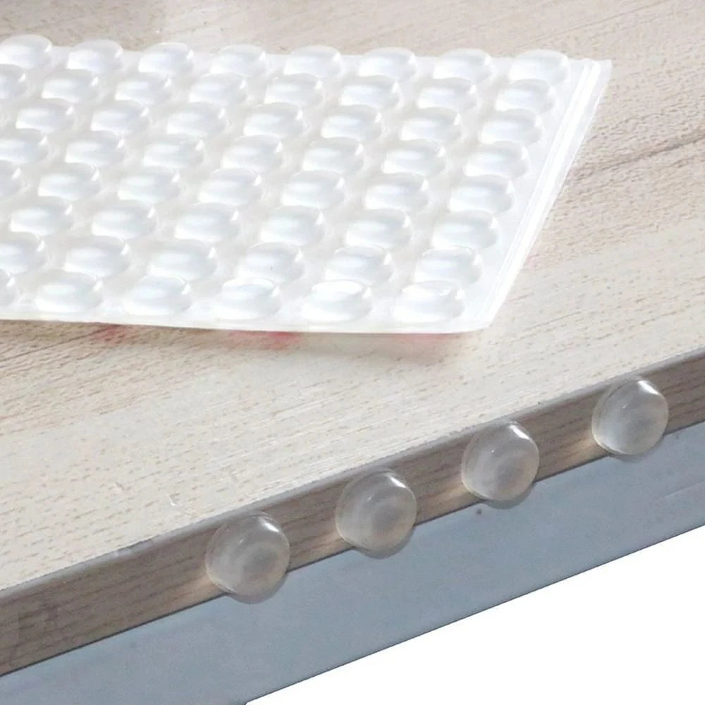 1 Sheet Silicone Rubber Damper Buffer Pads Transparent Door Stopper Self Adhesive Furniture Pads Cushion Protective Pads Qme