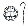 Metal Suet Ball Bird Feeder Hanging Chain Squirrel Proof Outdoor Qme Black