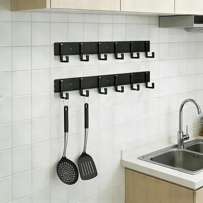 Moisture Isolation Aluminum Alloy Wall Hook Easy Clean Design for Laundry Room Cleaning Tool and Sundry Wall Hanging Arrangement Qme