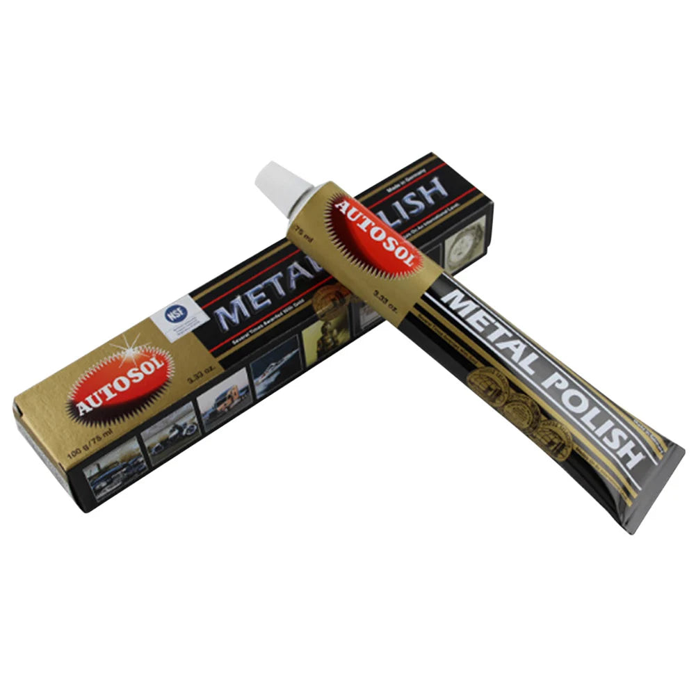 50/100g Metal Polishing Paste Multi-function Metal Polish Cream Brightening Cleaning Polishing Paste for Motorcycle Car Scratch Qme Gold 100g