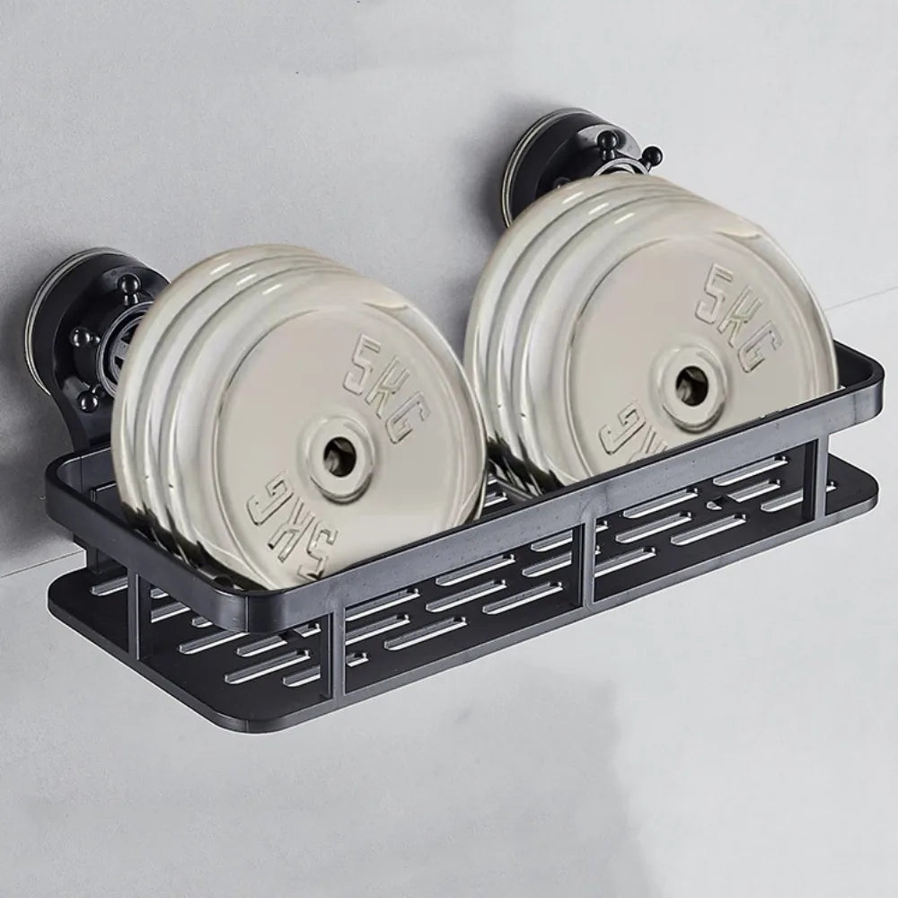 Bathroom Storage Rack Non Perforated Wall Mounted Toilet Toiletries Storage Suction Cup Style Storage Bracket Household Items Qme