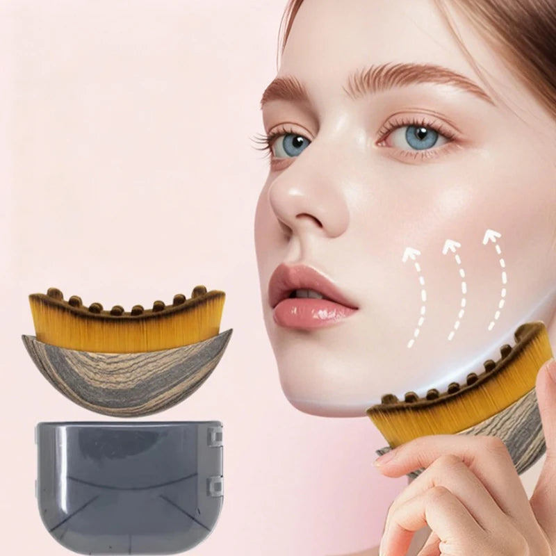 Sized Facial Lymphatic Drainage Brush Dry Brushing Tool Skin Qme