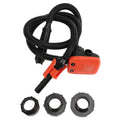 Fuel Transfer Pump Electric Oil Extraction Pump High Speed Siphon Battery Operated Canister Pump with 3 Size Adapters Qme Black Orange
