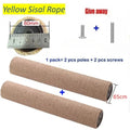 B DIY Cat Climbing Tree Tower Pole Accessories Replacements Pet Cat Toy Scratching Post Hard Paper Tube Pillar With Sisal Ropes Qme Jute rope L50cm-2pcs