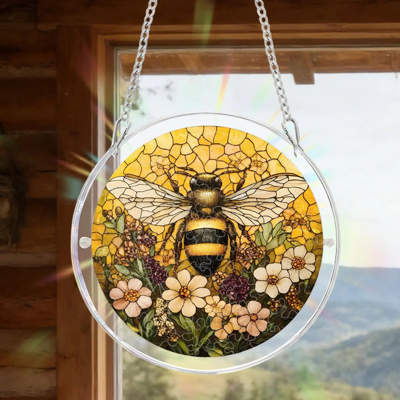 Acrylic Puzzle Suncatcher 2D Window Ornament Garden Butterfly Bird Qme