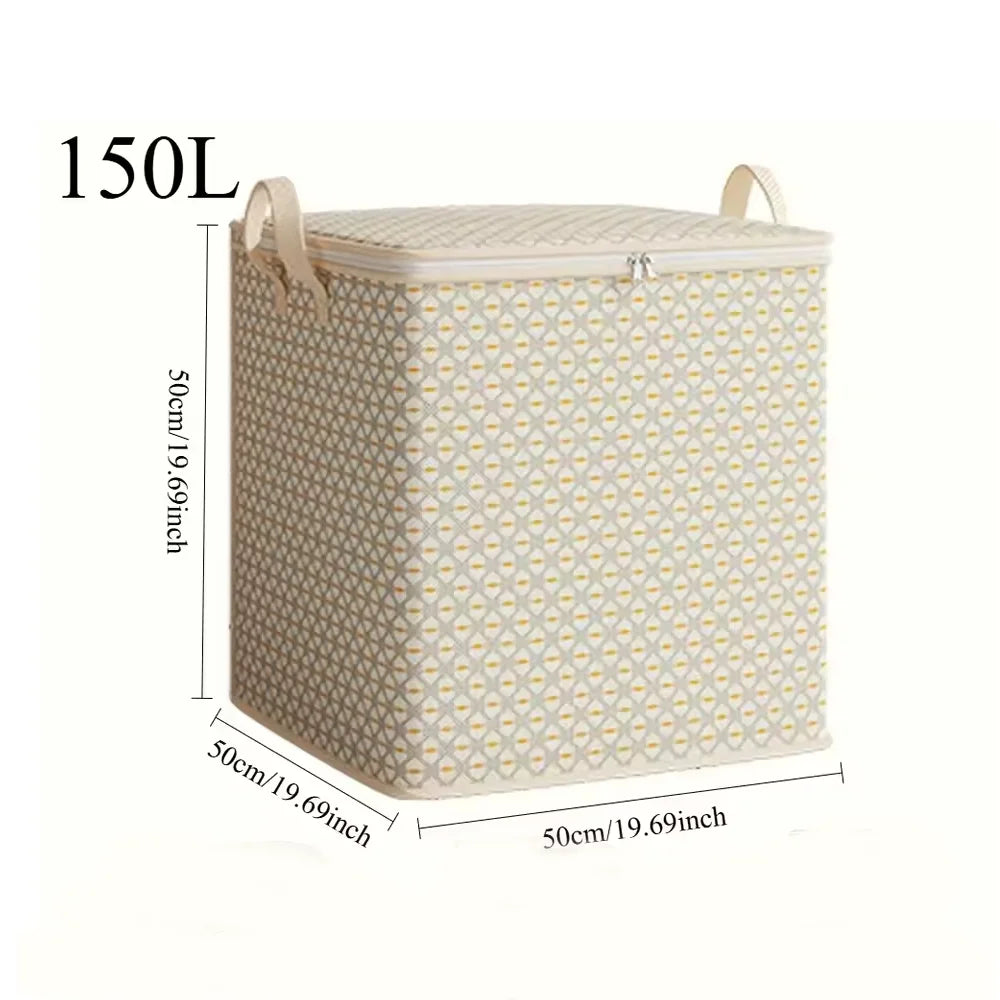 Large Capacity Extra Large Quilt Storage Bag Home Moving Bedroom Clothes Organizer Packing Sack Travel Luggage Storage Container Qme 150L