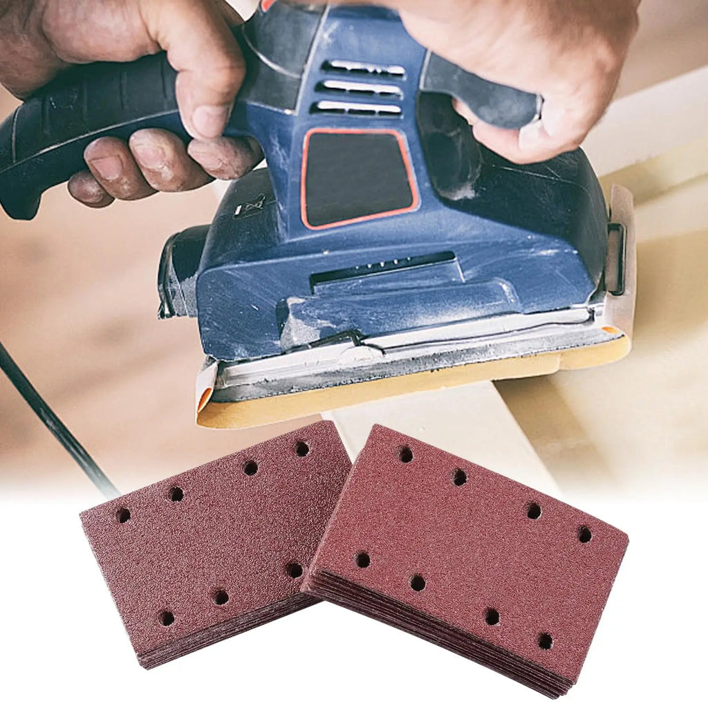 Orbital Sander Pads 120 Pieces 8-Hole Sander Sanding Disc Sheets Anti-Clog Sheets For Furniture Drywall Stone Home Deck Qme