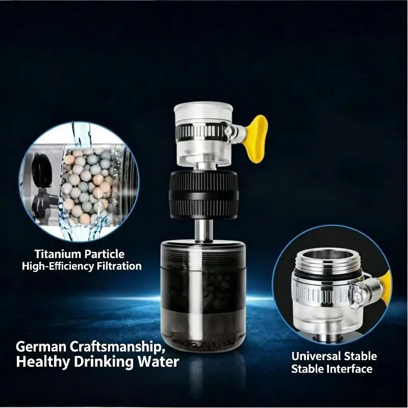 Titanium Faucet Water Filter Efficient Impurity Removal Quick Qme one size