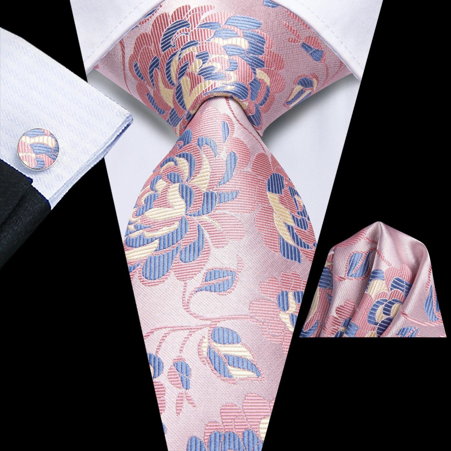 Blue Business Solid Plaid Striped Men's Tie Necktie Ties Men Formal Qme