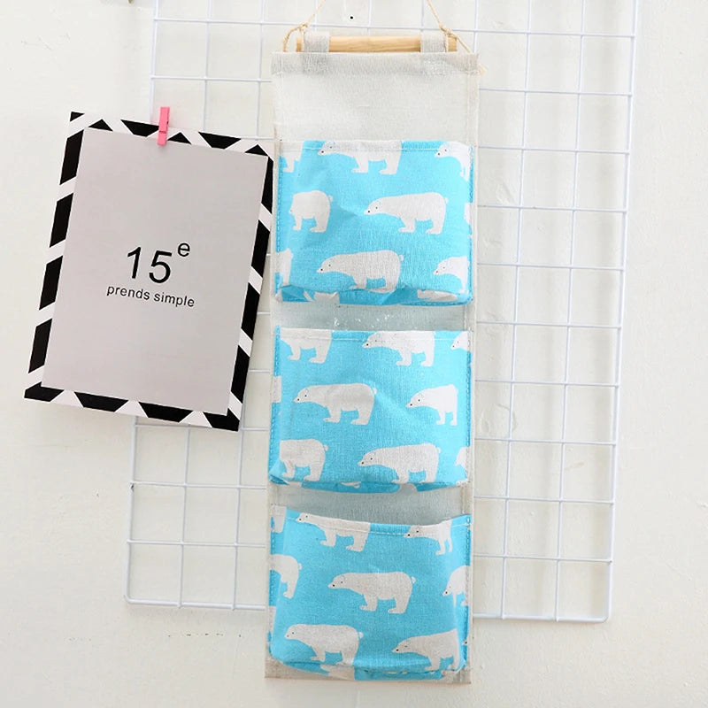 Wall Hanging Storage Home Three-pocket Bag Dormitory Qme A12