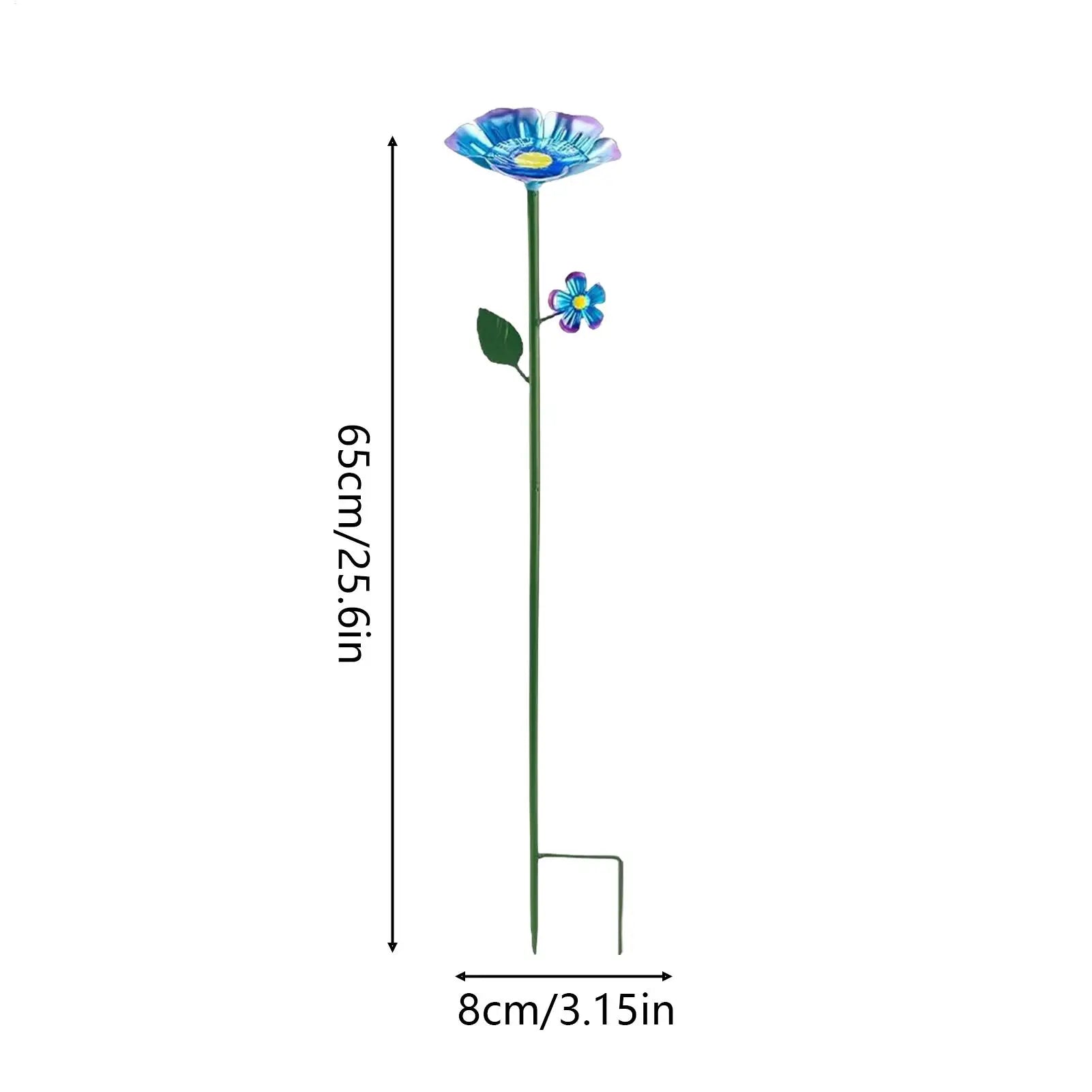Bee Watering Station For Garden Outdoor Flower Shaped Bird Feeder Water Bowl Backyard Hummingbird Drinker For Lawn Patio Balcony Qme