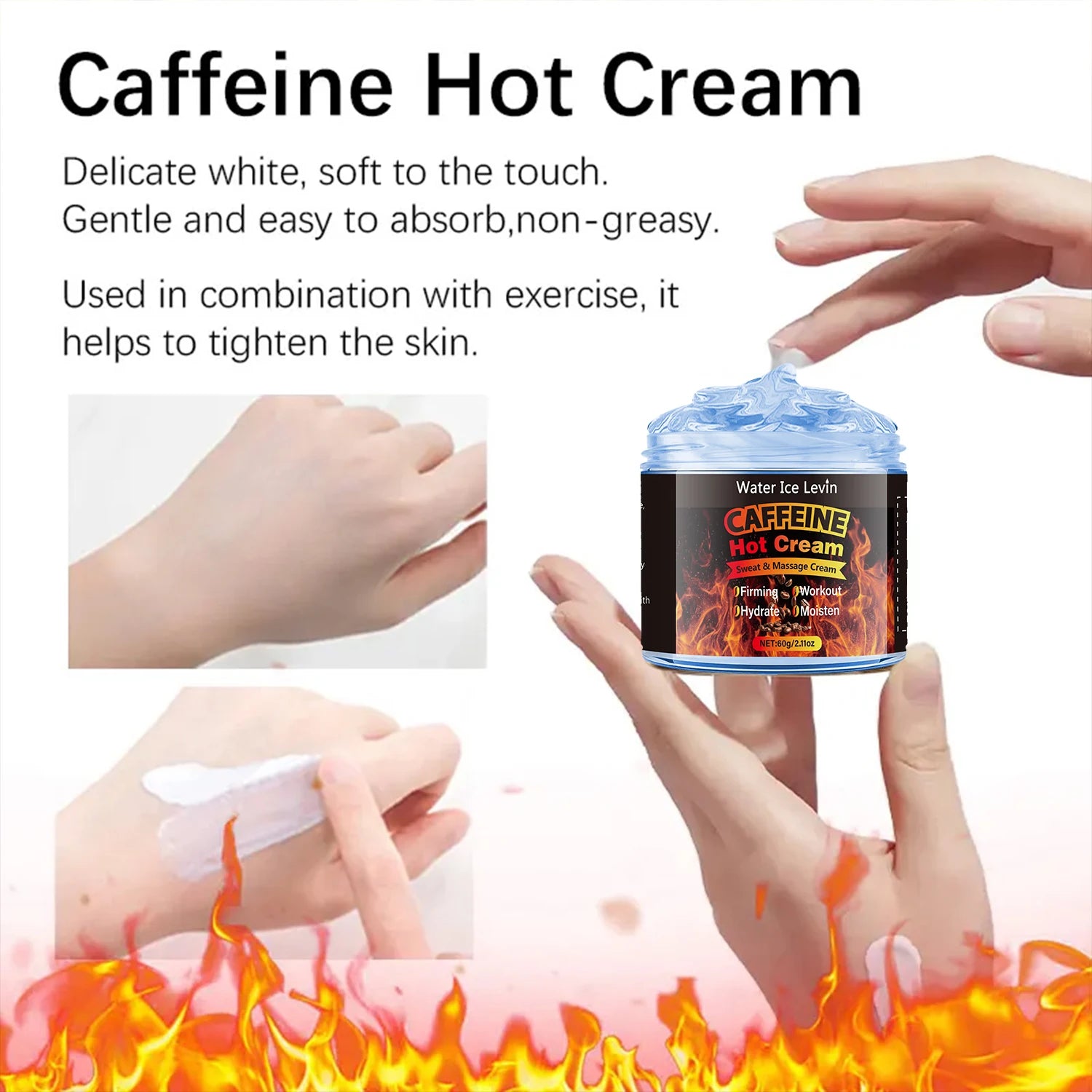 60g Moisturizing and Nourishing Body and Face Cream, Contains Hyaluronic Acid, Glycerin, Hypoallergenic, Suitable for All Light Brown Skin Types, Rain Fragrance Qme