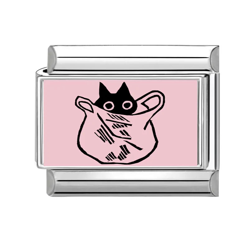 Design Cute Cartoon Animal Pet Series Cat Dog Rabbit Italian Link Fit