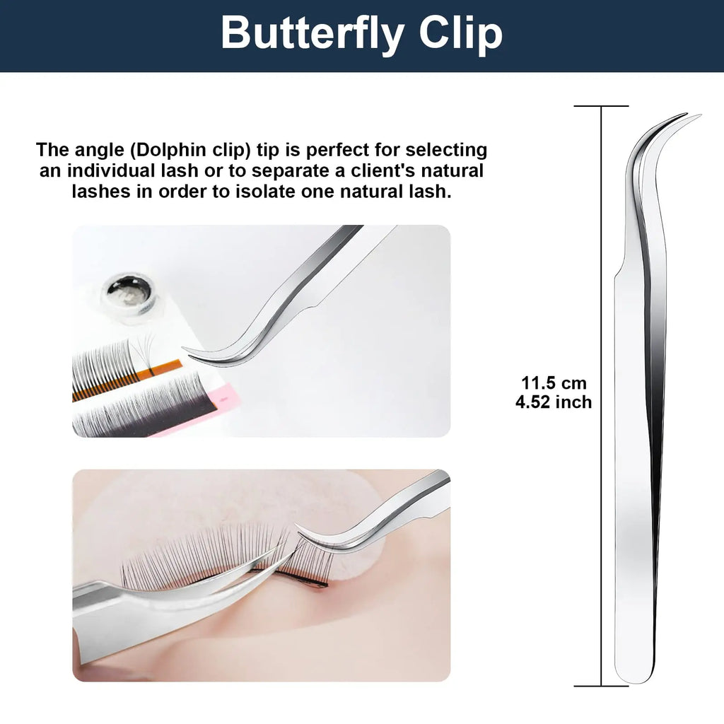 Volume Tweezers Eyelash Extensions Precision Lash Mega 3D 6D 10D Mink Qme