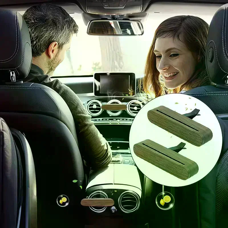 Wood Car Air Vent Diffuser Refillable, Car Fragrance Clip Diffuser, Car Aromatherapy Diffuser Long-Lasting Home Fragrance Qme