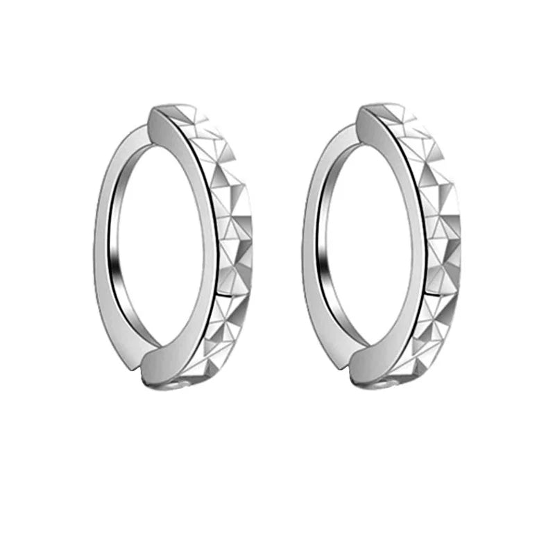 20PCS Genuine 925 Sterling Silver Color Girls Women Hoop Earrings DIY Components Jewelry Findings for Handmade Qme Rhodium Without Ring
