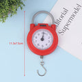 10KG Pocket Pointer Luggage Scale Spring Portable Suitcase Scale Handled Travel Bag Weighting Fish Hook Hanging Scale. Qme A1 red