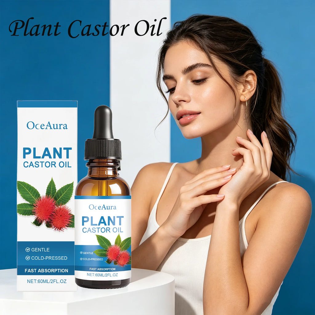 Oceaura Plant Castor Oil Cold-pressed Fast Absorption Deep Nourishing Qme