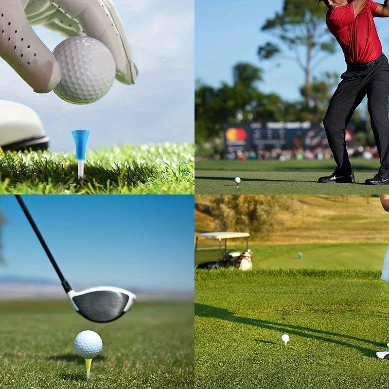 10/20pcs Golf Tees Mix Colors 83mm Plastic Durable Rubber Cushion Top Golf Ball Holder Golf Accessories Qme