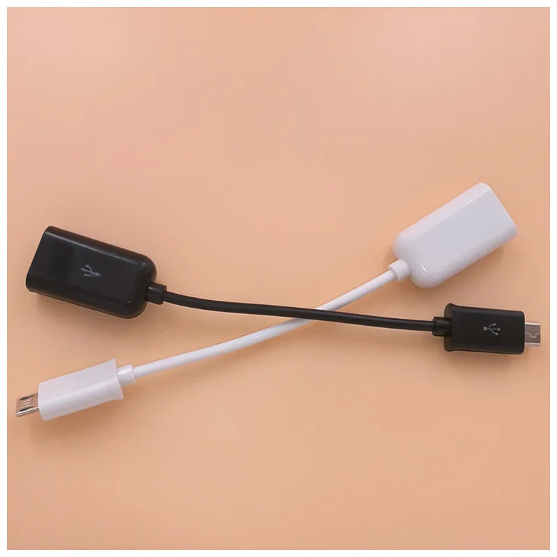 50pcs Adapter OTG Data Cable Micro Adapter Cable U Disk Conversion Cable USB Charging Cable V8 Extension Cable Qme
