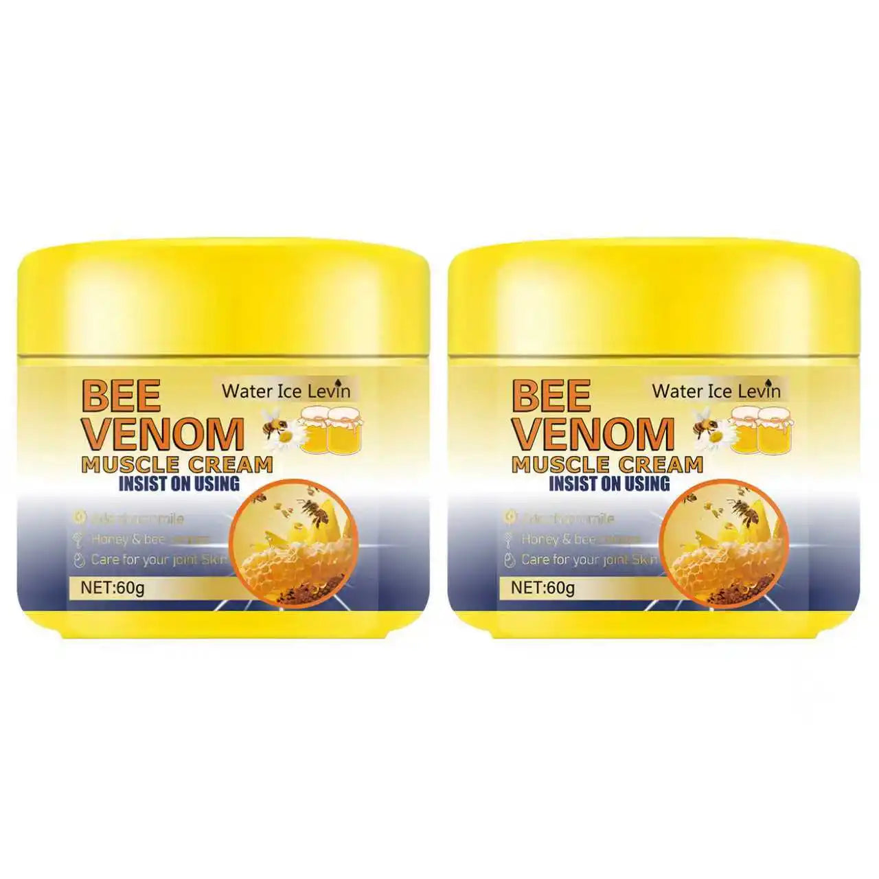 Cooling & Warming Neuropathy Muscle Cream with Bee Venom, Hyaluronic Acid & Magnesium for Muscle & Joint Relief. Qme Orange 60g