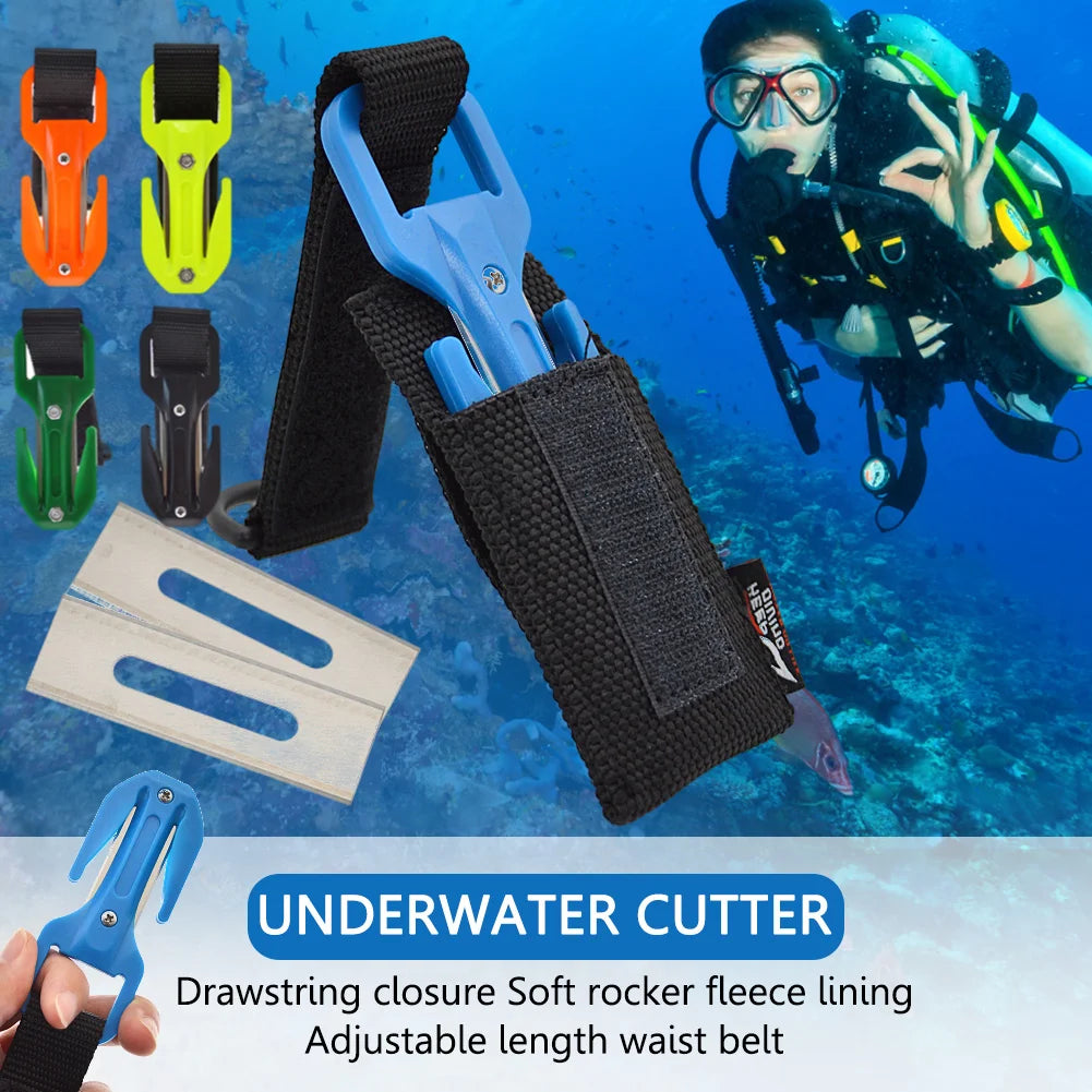 Nylon Scuba Diving Cutting Emergency Set Spearfishing Secant Equipment Portable Wear-resistant Sharp Outdoor Accessories Qme