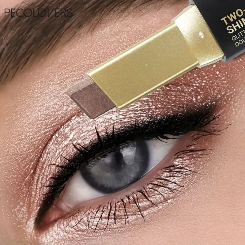 Two-color Push-pull Eye Shadow Stick Multi-color Selection One-touch Qme