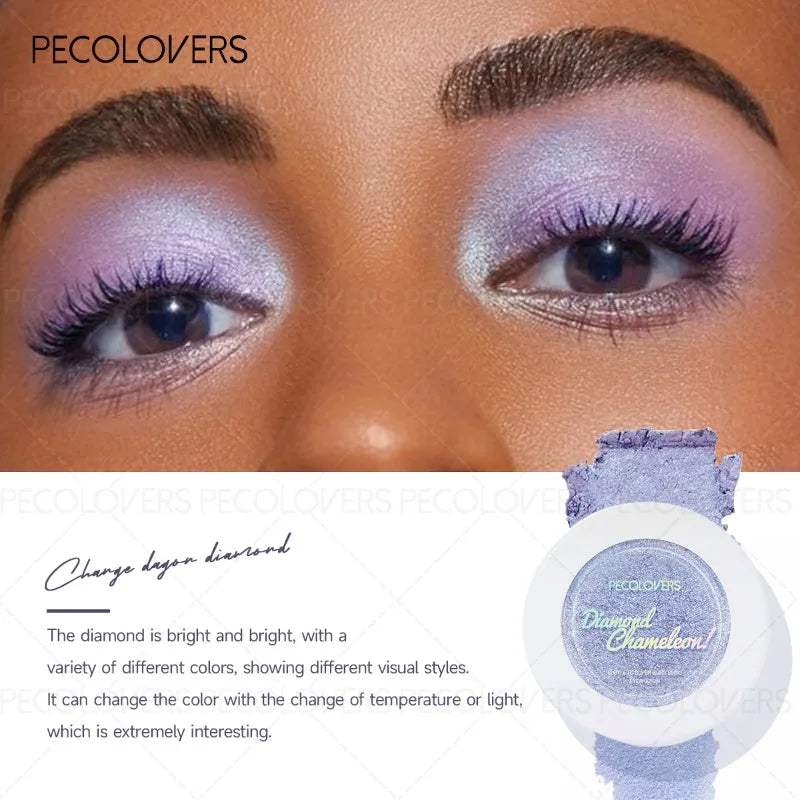 Shiny Chameleon Eyeshadow Palette Gradient Effect Glitchy Glam Makeup Qme