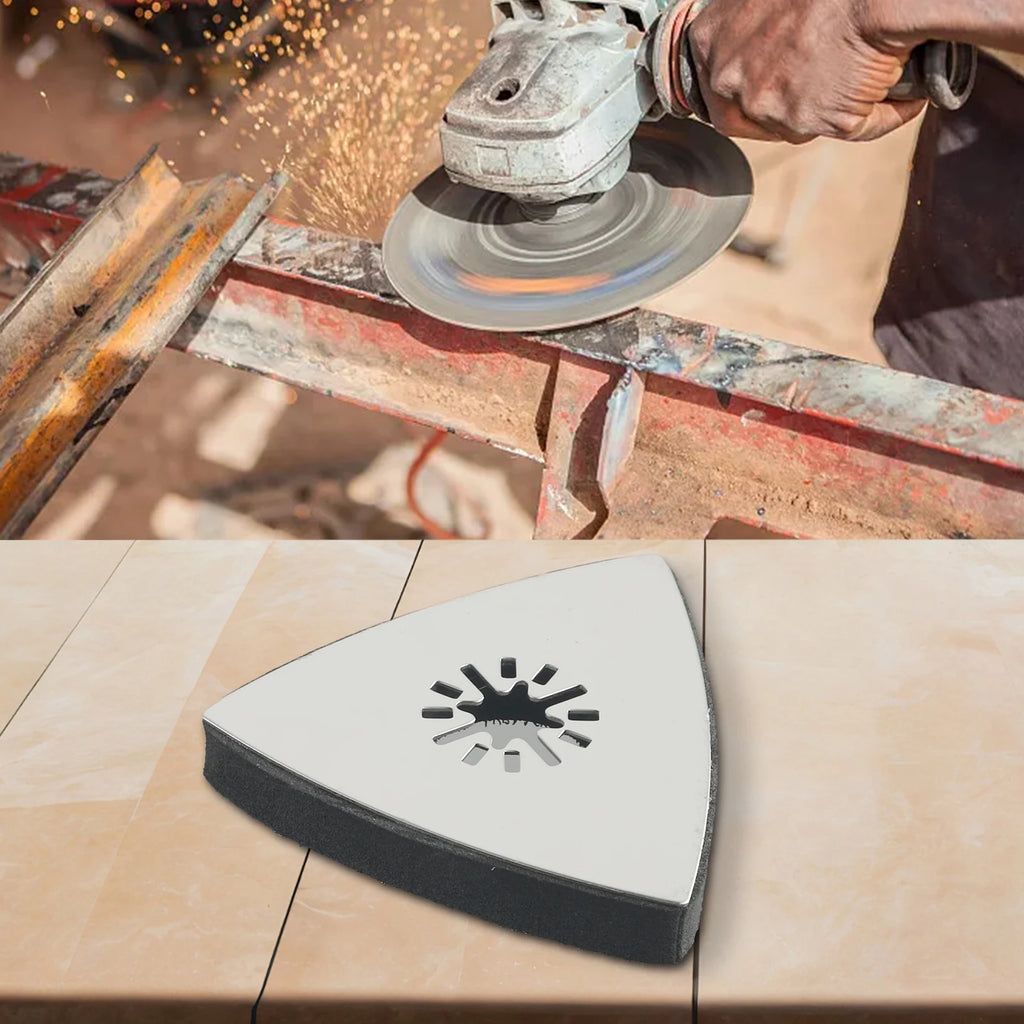 80x80mm Triangular Multitool Sanding Pad Hook /Loop Grinding Triangle Oscillating Sandpaper Multi-Tool Oscillating Tool Qme