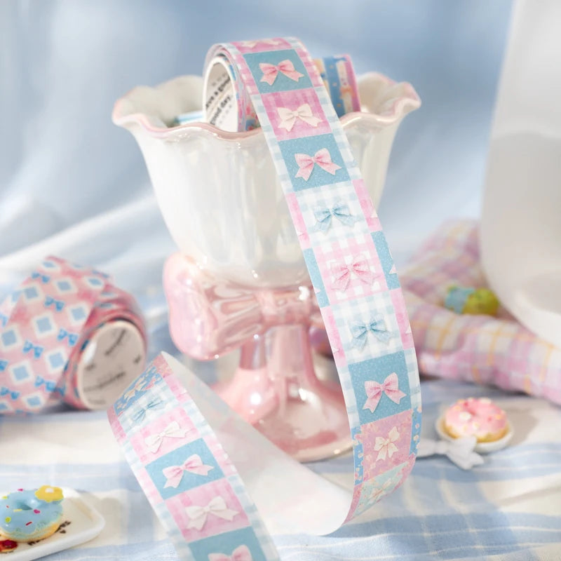 3 Rolls Plaid Texture Washi Tape Set for Scrapbooking DIY Journal Collage Art Phone Case Notebook Decoration Gift Craft Supplies Qme