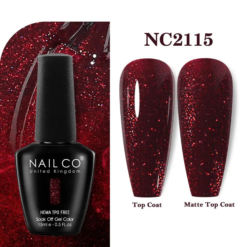NAILCO Green Series Dark Gel Nail Polish Lasting Hybrid Base Matte