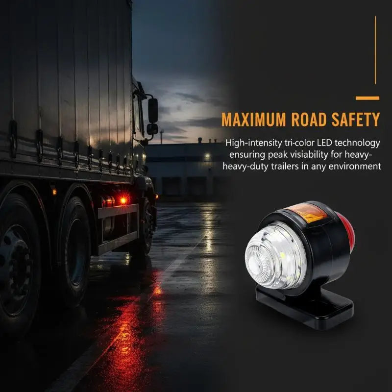 1 Three Sides LED Side Light Outline Truck Lamp 12 24V Car Trailer Qme
