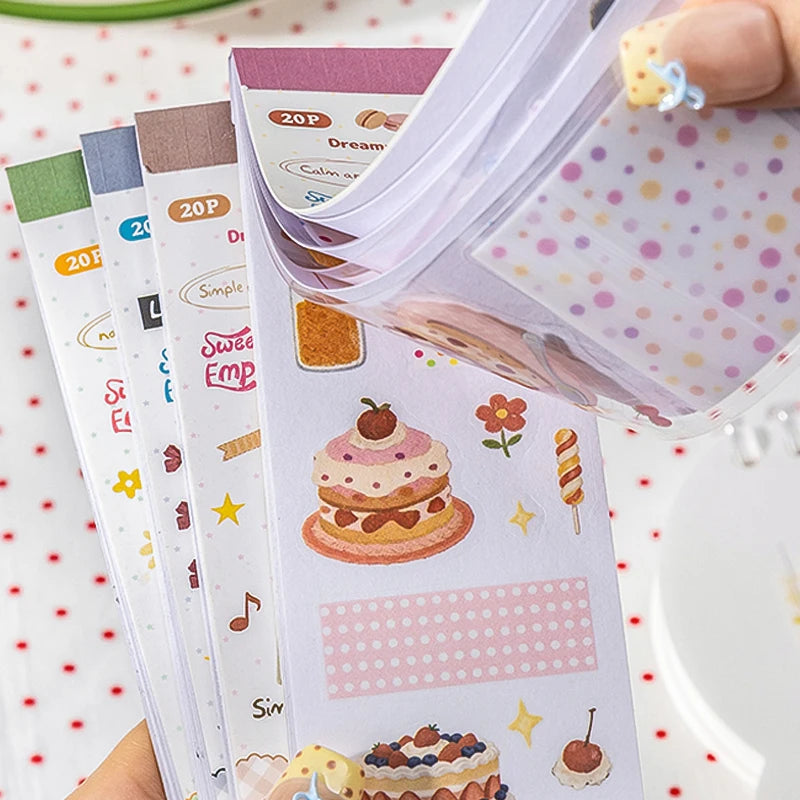 Fresh & Healing Die-Cut Sticker Book, Journaling, Toppa Decoration & Gift Wrapping, Highly Compatible for Multiple Scenes Qme