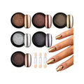 6 Boxes Mermaid Chrome Nail Powder Powders 3D Holographic Aurora Qme 01