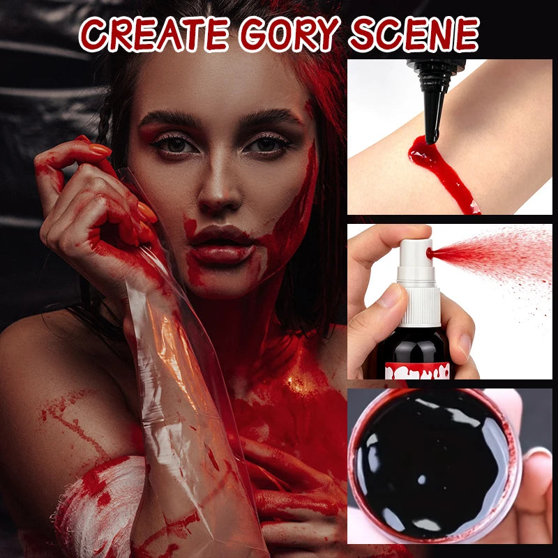 VERONNI Fake Blood Makeup Realistic SFX Halloween Cosplay Zombie Qme