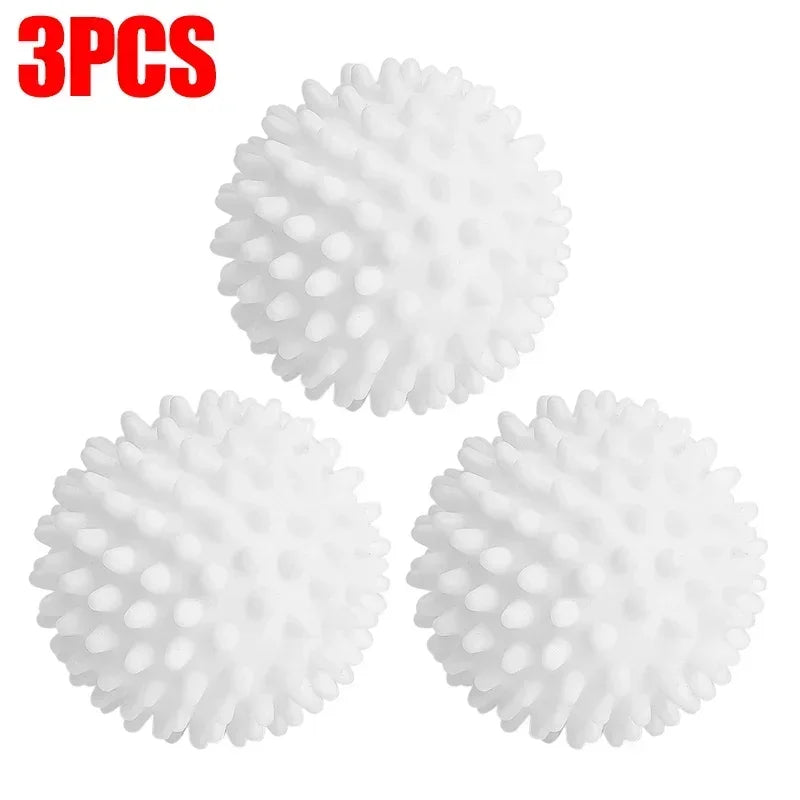 Laundry Balls Anti-Winding Magic Laundry Balls Drying Cleaning Ball Reusable Household Washing Machine Clothes Softener 6/1Pcs Qme White 3pcs