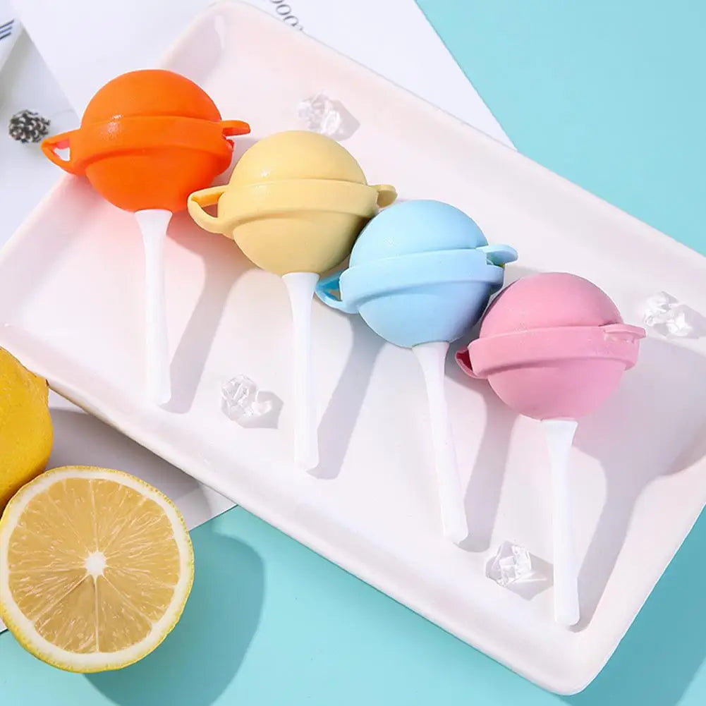Lollipop Ice Cream Maker Silicone Popsicle Mold DIY Pop Reusable Qme